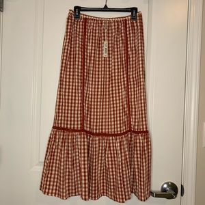 NWT Max Studio red vichy midi skirt 💃🏻